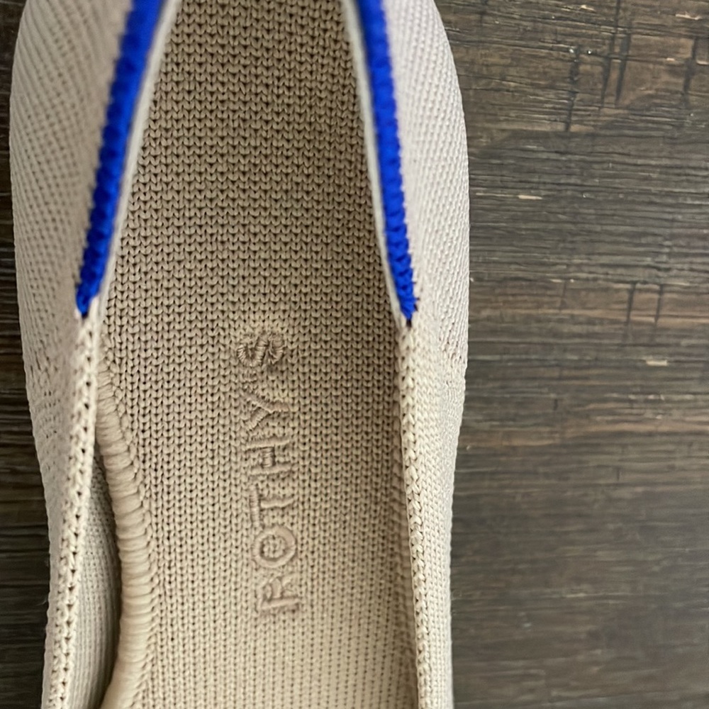 New Rothy's The Flat Ecru NWOB - Picture 8 of 10